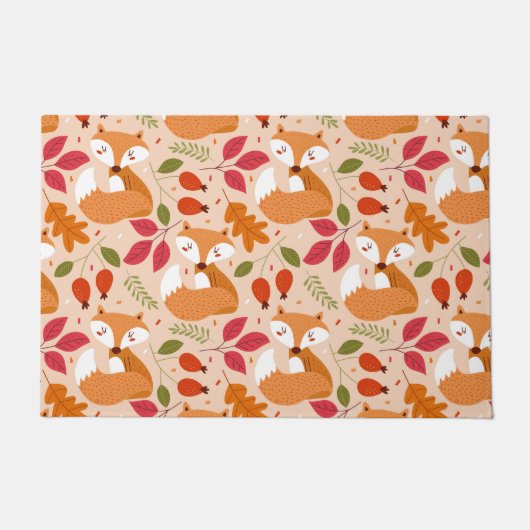 モダンフォークキツネ ドアマット (正面)