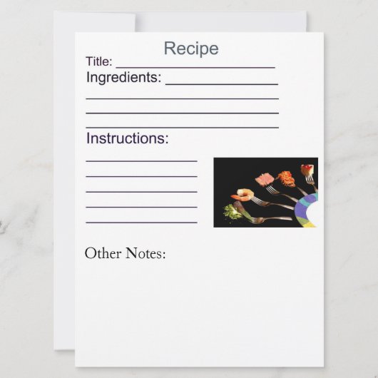 モダンフォークスレシピテンプレートカード (裏面)