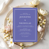 モダンフォーマルエレガントPurple Virtual結婚's 招待状