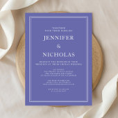 モダンフォーマルエレガントPurple Virtual結婚's 招待状