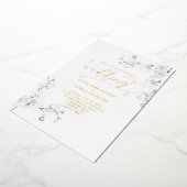 モダンフォーマルクラシックの中で結婚の 箔招待状 (回転した状態)