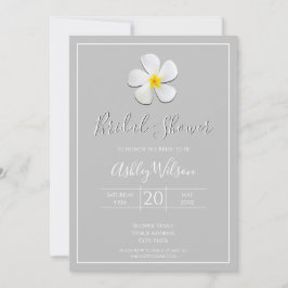 モダンフォーマルクラシックブライダル、ホワイトオンライトグレー 招待状