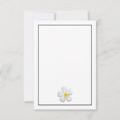 モダンフォーマルクラシック白のダークグレイ結婚ズ サンキューカード (裏面)