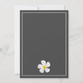 モダンフォーマルクラシックRSVP、White on Dark Gray 招待状 (裏面)