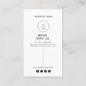 モダンフォーマルシンプルエレガント価格表 名刺 (裏面)