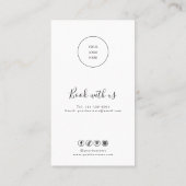 モダンフォーマルシンプル書道ブラック価格表 名刺 (裏面)