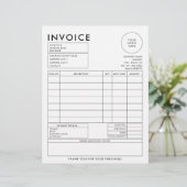 モダンフォーマルシンプルBusiness Editable Invoice (スタンド正面)