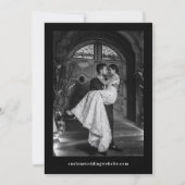 モダンフォーマル伝統的ブラック結婚ズ 招待状 (裏面)