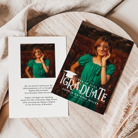 モダンフォーマル卒業式 案内状