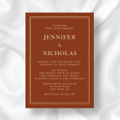 モダンフォーマル結婚金ゴールド 箔招待状