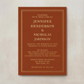 モダンフォーマル結婚金ゴールド 箔招待状