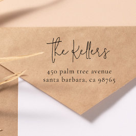 モダンフミニマルァミリ名と自宅住所 セルフインキングスタンプ