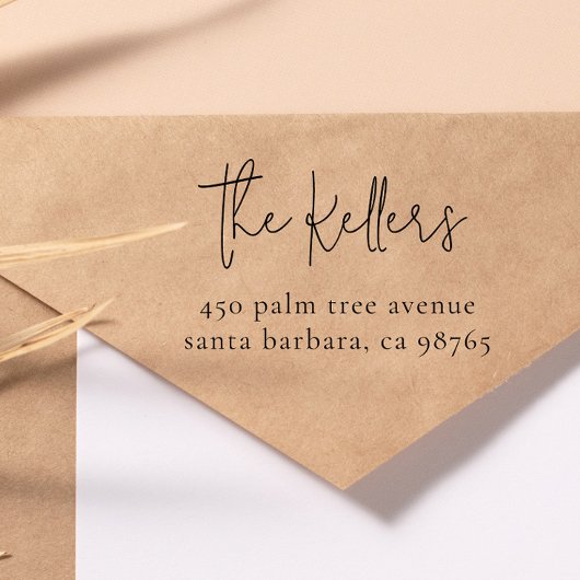 モダンフミニマルァミリ名と自宅住所 セルフインキングスタンプ