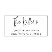 モダンフミニマルァミリ名と自宅住所 セルフインキングスタンプ (デザイン)