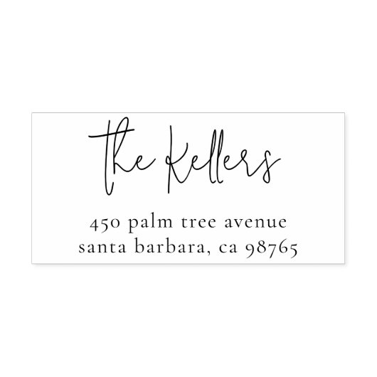 モダンフミニマルァミリ名と自宅住所 セルフインキングスタンプ (デザイン)