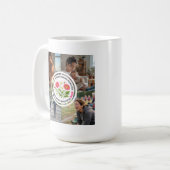 モダンフラワー多写真カスタム母の日 コーヒーマグカップ (正面左)