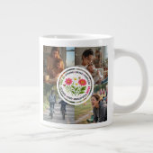 モダンフラワー多写真カスタム母の日  ジャンボコーヒーマグカップ (右)