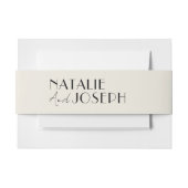 モダンフランスのシンプルユニーク結婚お洒落の 招待状ベリーバンド (正面例)