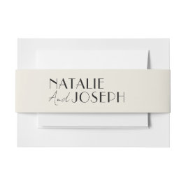 モダンフランスのシンプルユニーク結婚お洒落の 招待状ベリーバンド