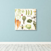 モダンフランスのヴィンテージ菜園 キャンバスプリント (インサイチュ (ウッドフロア))