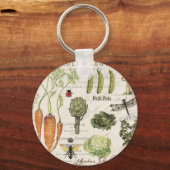 モダンフランスのヴィンテージ菜園 キーホルダー (正面)