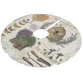 モダンフランスのヴィンテージ農家ミツバチ フェイクリネンツリースカート (アングル)