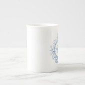 モダンフランスのヴィンテージ農家ミツバチ ボーンチャイナマグカップ (正面)