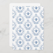 モダンフランスのヴィンテージ農家ミツバチ 招待状 (正面/裏面)