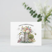 モダンフランスのヴィンテージ農家花園 ポストカード (スタンド正面)