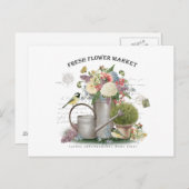 モダンフランスのヴィンテージ農家花園 ポストカード (正面/裏面)