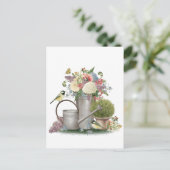 モダンフランスのヴィンテージ農家花園 ポストカード (スタンド正面)