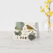 モダンフランスのヴィンテージ カード (黄色い花)