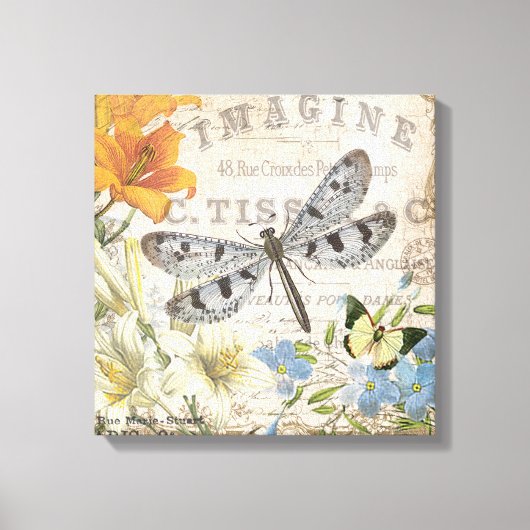 モダンフランスのヴィンテージ キャンバスプリント (正面)