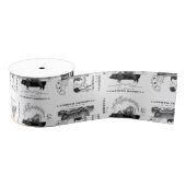 モダンフランスのヴィンテージ グログランリボン (リール)