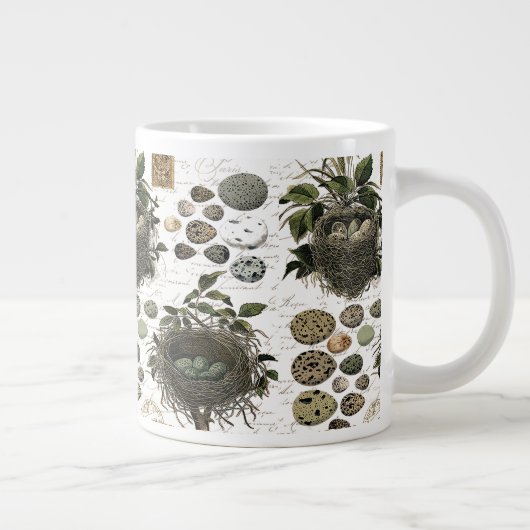 モダンフランスのヴィンテージ ジャンボコーヒーマグカップ (右)