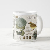 モダンフランスのヴィンテージ ジャンボコーヒーマグカップ (正面右)