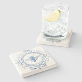 モダンフランスのヴィンテージ ストーンコースター (横)