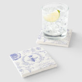 モダンフランスのヴィンテージ ストーンコースター (横)