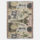 モダンフランスのヴィンテージ スローブランケット (正面縦)