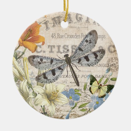 モダンフランスのヴィンテージ セラミックオーナメント (正面)