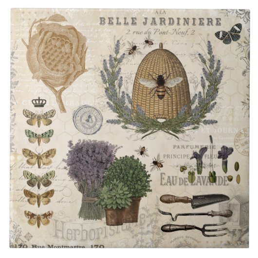 モダンフランスのヴィンテージ タイル (正面)