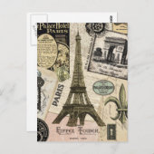 モダンフランスのヴィンテージ ポストカード (正面/裏面)