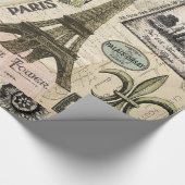 モダンフランスのヴィンテージ ラッピングペーパー (角)