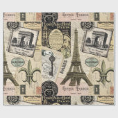 モダンフランスのヴィンテージ ラッピングペーパー (フラット)