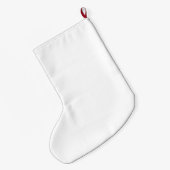 モダンフランスのヴィンテージ ラージクリスマスストッキング (裏面 (吊り時))