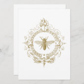 モダンフランスのヴィンテージ 招待状 (正面/裏面)