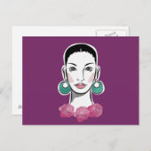 モダンフルーア1960s女性 ポストカード (正面/裏面)