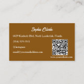 モダンフルーツ自然トーン栄養士QRコード 名刺 (裏面)