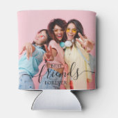 モダンフレンドコラージュ写真シンプル 缶クーラー (裏面)