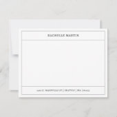 モダンフレ縁どーム名アドレスフラットノートカード ノートカード (正面)